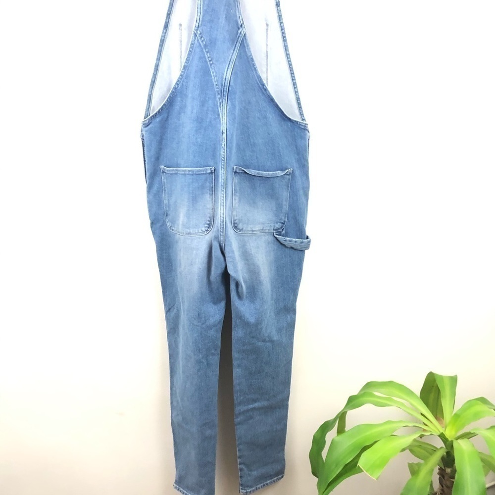 Frame Denim Blue Crop Boyfriend Overalls XS - Picture 7 of 9